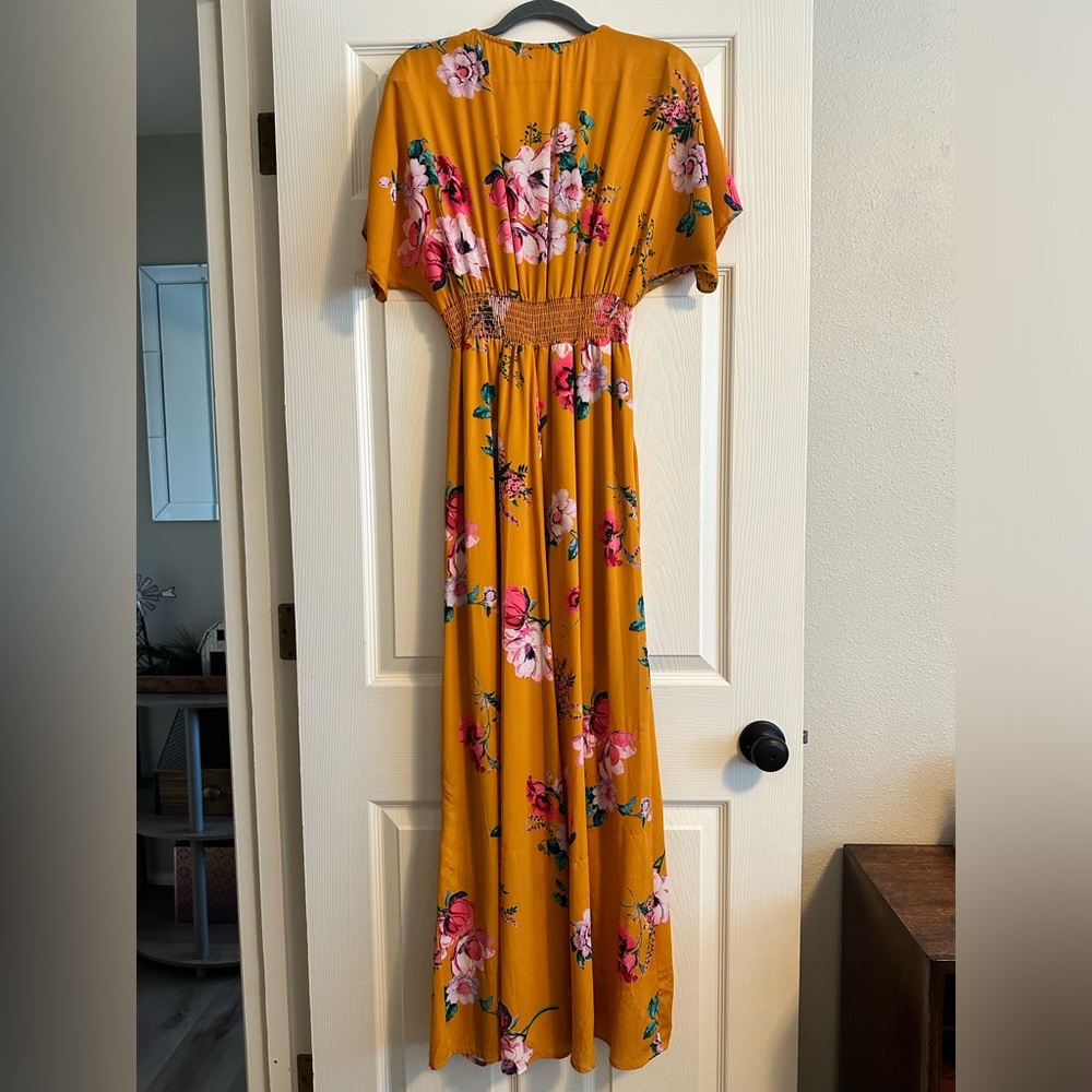 Pink Lily Floral Maxi - Picture 7 of 9